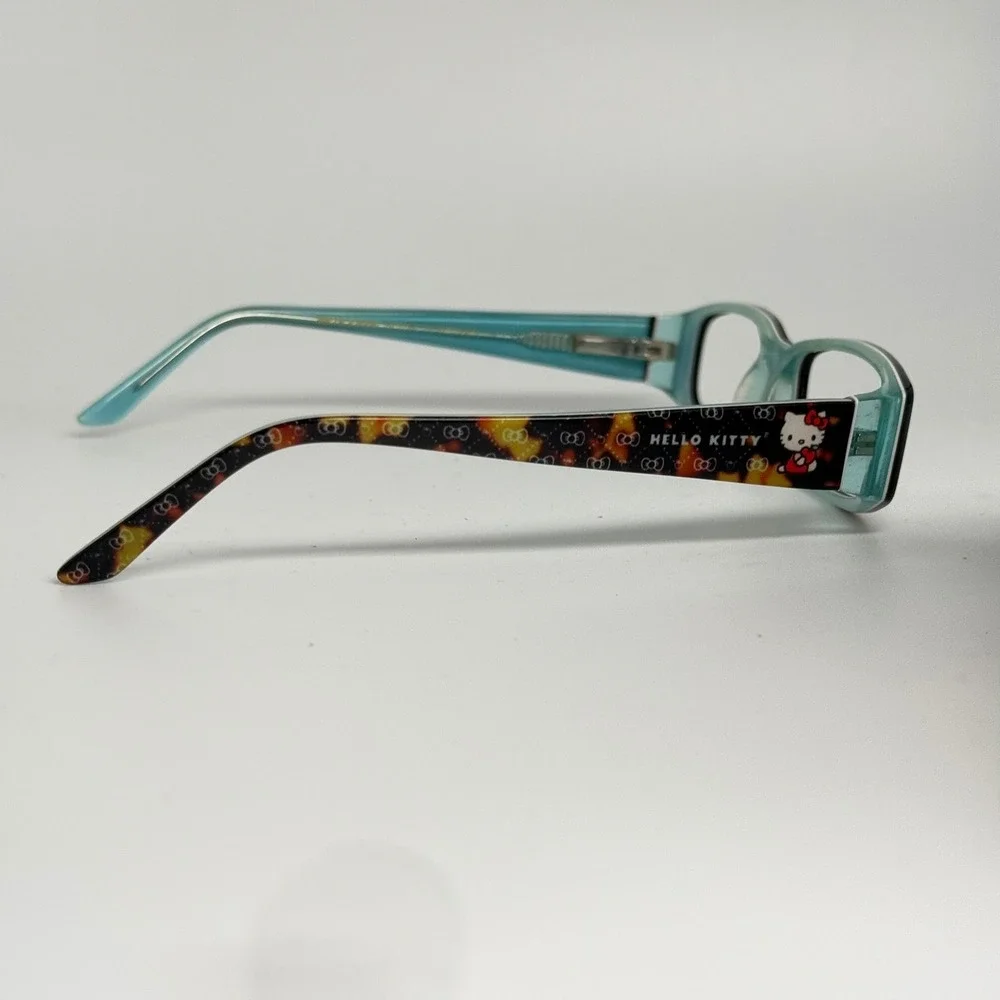 Hello Kitty HK‎ 218-1 Eyeglasses Tortoise Teal Rectangular Frames 48-15-125